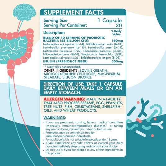25 BILLION PROBIOTICS-30SERV.-30 CAPSULES