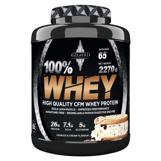 Azgard Nutrition 100% Whey High Quality CFM Whey Protein-65Serv.-2270G.-Cookies&Cream