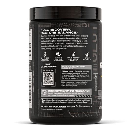 MuscleTech, Platinum 100% Glutamine, Unflavored, 300G, 60 Servings