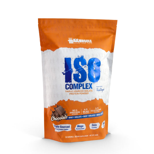 Max Muscle Iso Complex Triple Sourced Isolate Protein Powder Reda Ragab Signature Series-30Serv.-1080G.-Vanilla Raspberry