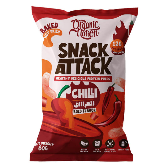 Organic Nation Snack Attack Protein Puffs-1Serv.-60G.