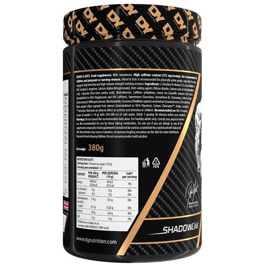 Dy Nutrition Blood&Guts The Mind&Body Pre-workout-20Serv.-380G.-Pear Kiwi