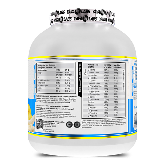 Yava Labs Pure Iso Whey Protein isolate-66Serv-2KG