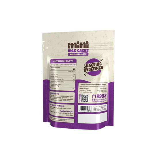 Organic Nation Mini Rice cakes coated with Chocolate-40GM