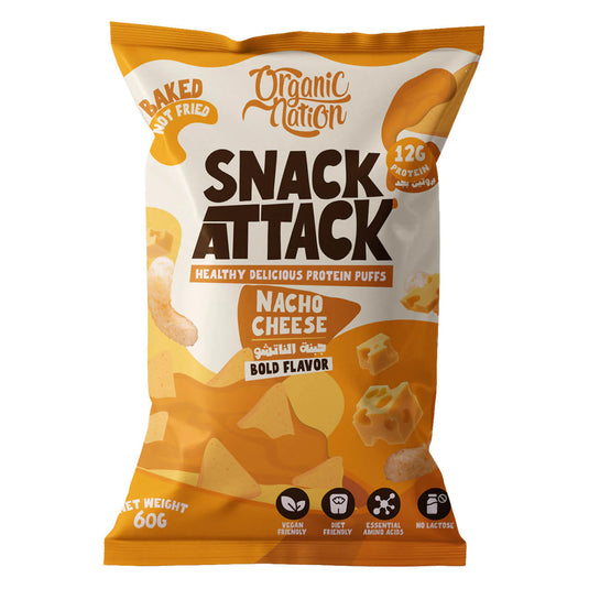 Organic Nation Snack Attack Protein Puffs-1Serv.-60G.