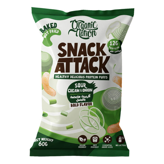 Organic Nation Snack Attack Protein Puffs-1Serv.-60G.