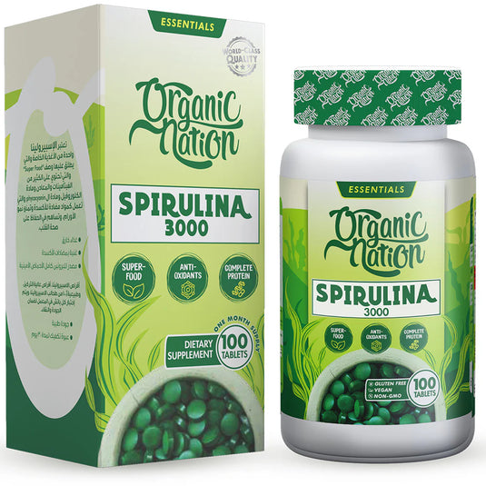 Organic Nation Spirulina-33Serv.-100Tablets