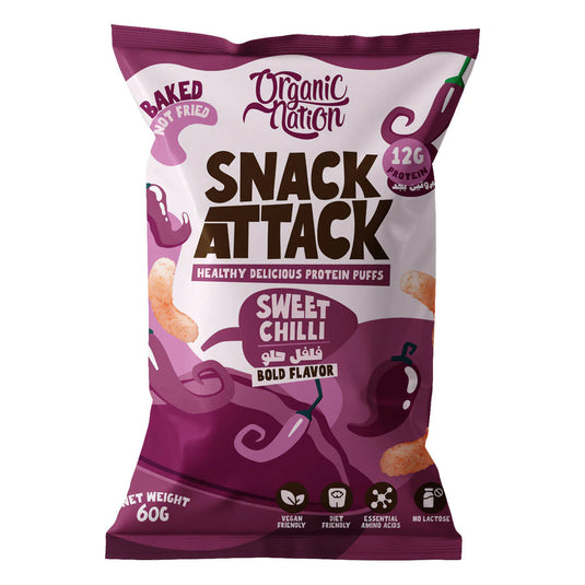 Organic Nation Snack Attack Protein Puffs-1Serv.-60G.