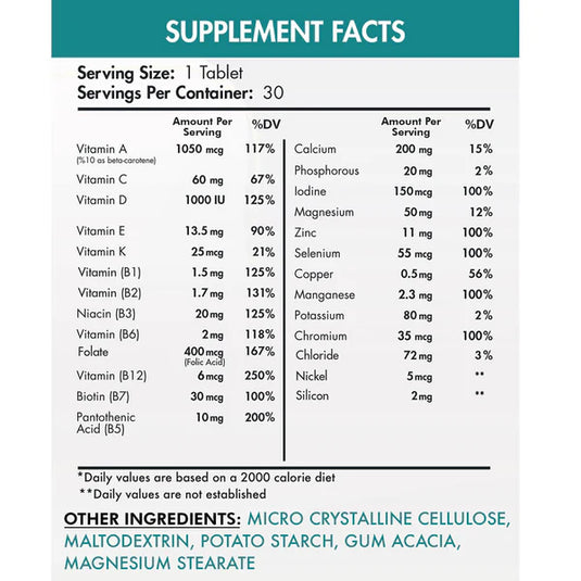 Organic Nation Vitamin Nation-30Serv.-30Tablets