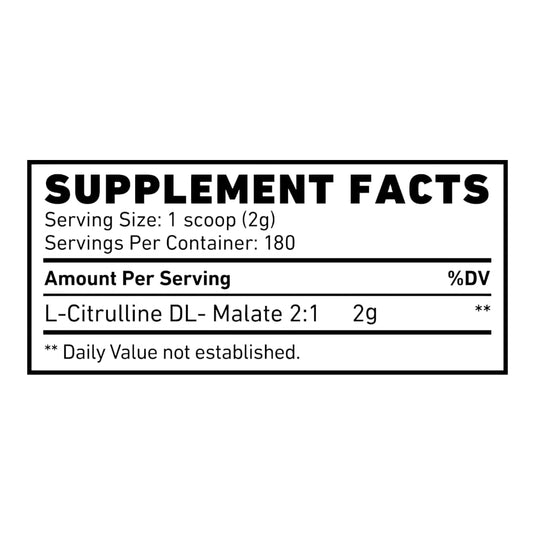 Skeleton Nutrition CITRULLINE MALATE 180 Servings